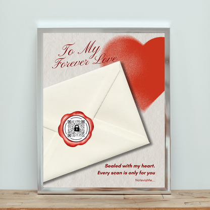 To My Forever Love – Romantic QR Poster for Her | NoteviaMe