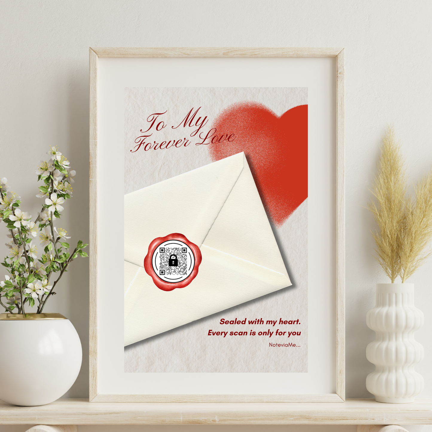 To My Forever Love – Romantic QR Poster for Her | NoteviaMe